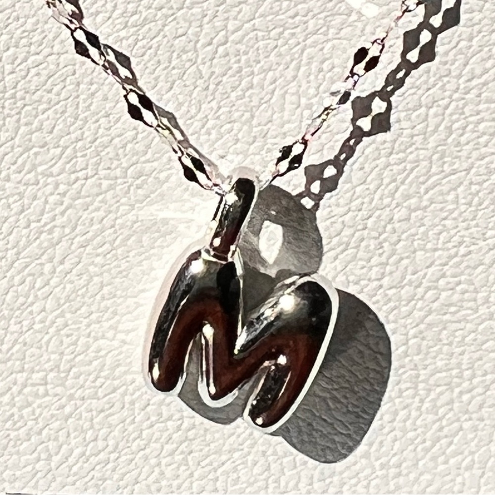 Rachel Zoe Sterling Silver Initial Necklace- M - Picture 1 of 6